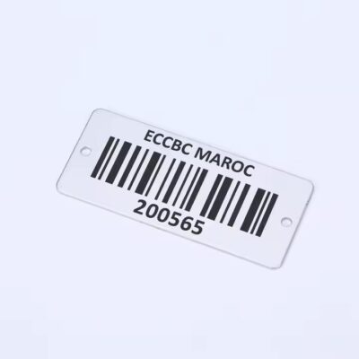 Laser Engraved Metal Serial Number Barcode Tag for Equipment Tracking