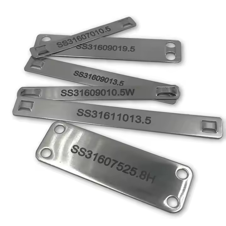 Precision Cut Aluminum Laser Engraved Tag for Industrial Use