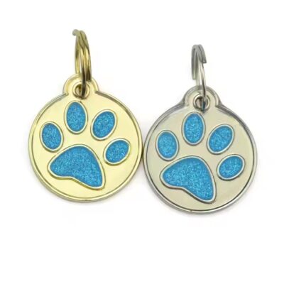 Shiny Round Metal Pet ID Tag