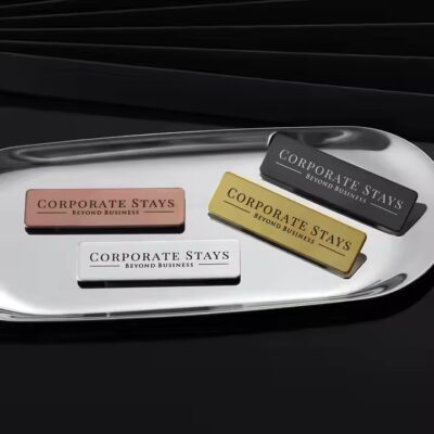 Laser Engraved Custom Metal Name Tag for Employees