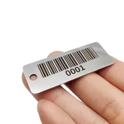 Laser Engraved Stainless Steel Valve Tag for Industrial Equipment