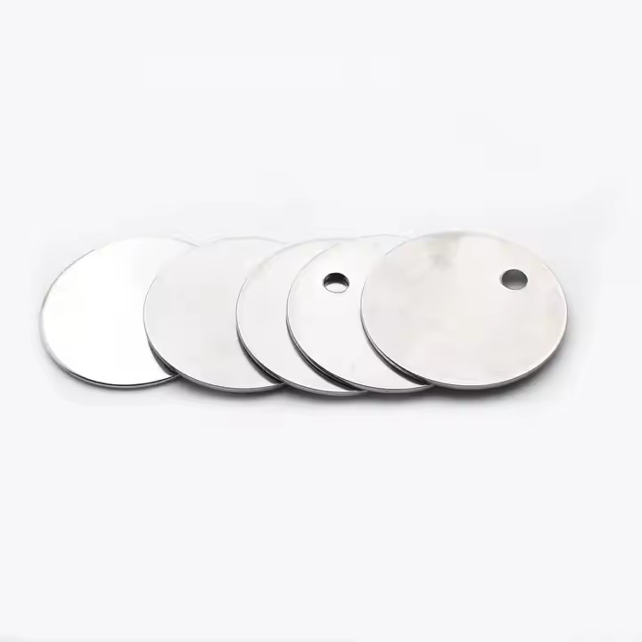 Stainless Steel Round Metal Tags 6mm to 25mm for Engraving