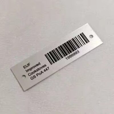 High-quality aluminum QR code asset label for equipment