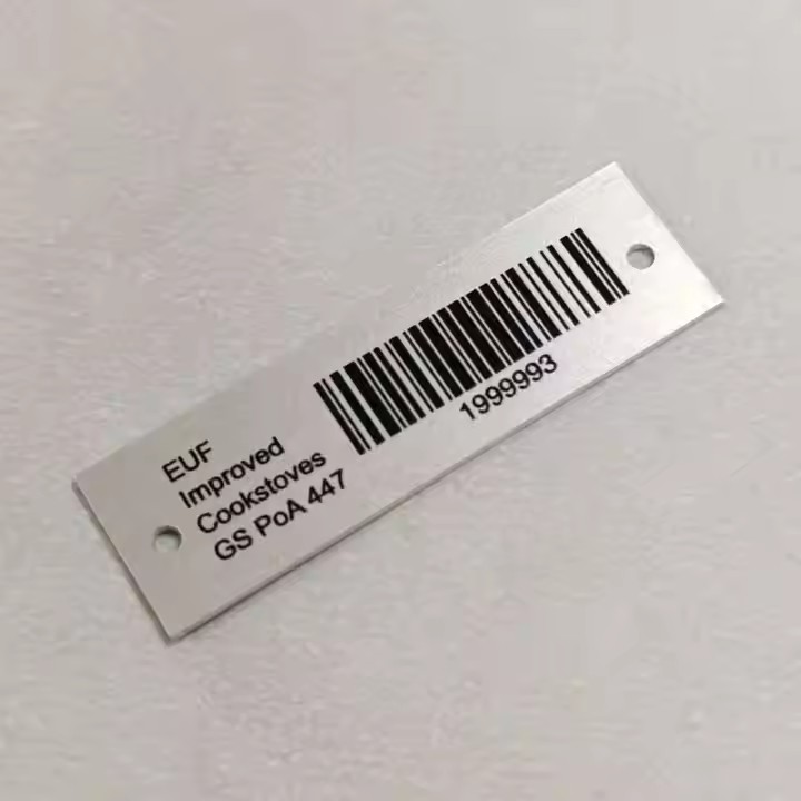 High-quality aluminum QR code asset label for equipment