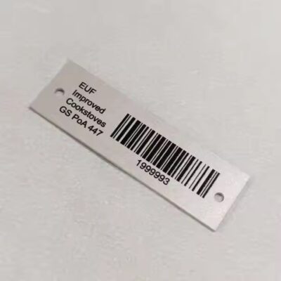 High-quality aluminum QR code asset label for equipment