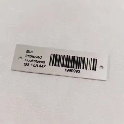 High-quality aluminum QR code asset label for equipment