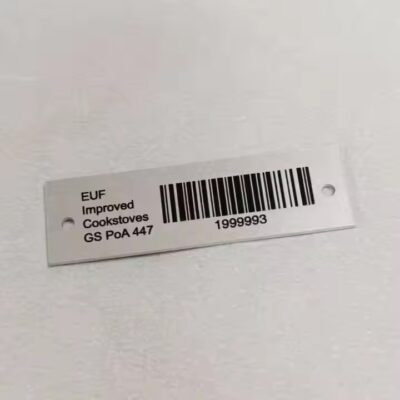 High-quality aluminum QR code asset label for equipment