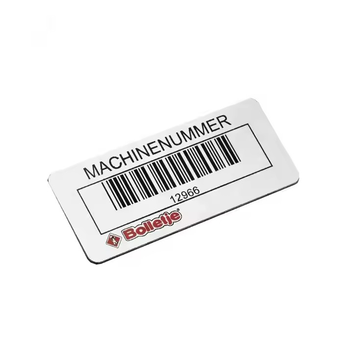 Aluminum serial number barcode and QR code metal tags