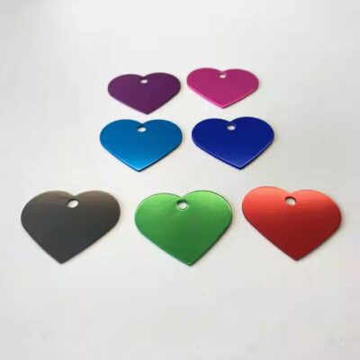 Lightweight durable anodized aluminum pet tags for identification
