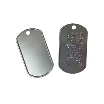Stamped metal ID tag for durable industrial identification