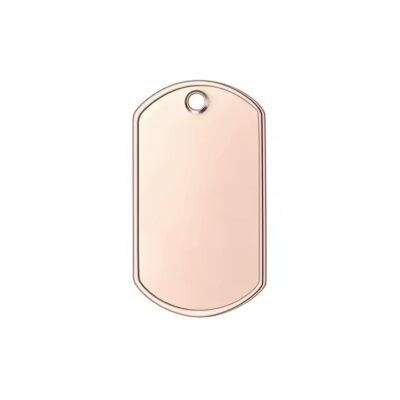 Personalized stainless steel tags with engraved custom logos