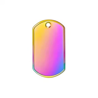 Personalized stainless steel tags with engraved custom logos