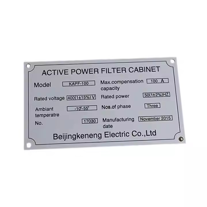 Laser-engraved metal asset tag for industrial equipment