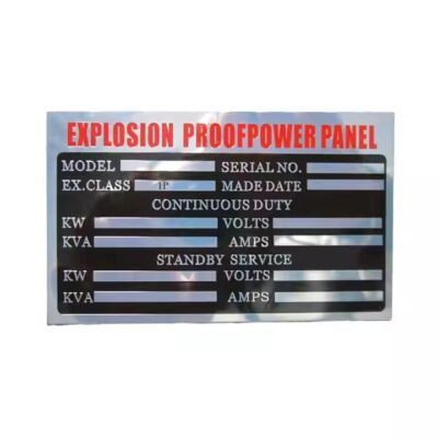 Laser-engraved metal asset tag for industrial equipment