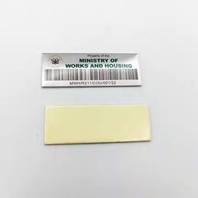 Durable barcode metal asset tag for equipment identification