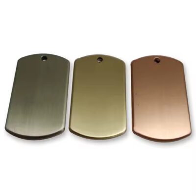 Blank Brass and Copper Metal Tags for Engraving and Labeling

