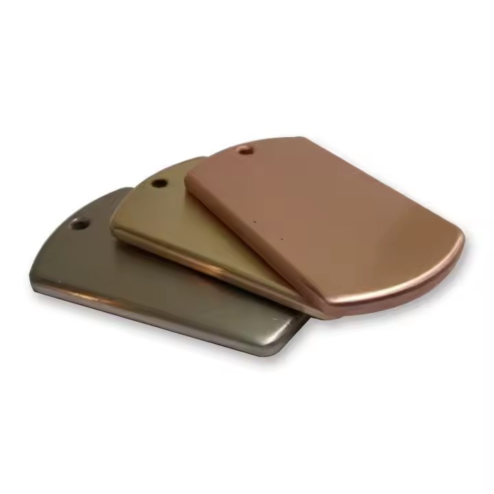 Blank Brass and Copper Metal Tags for Engraving and Labeling