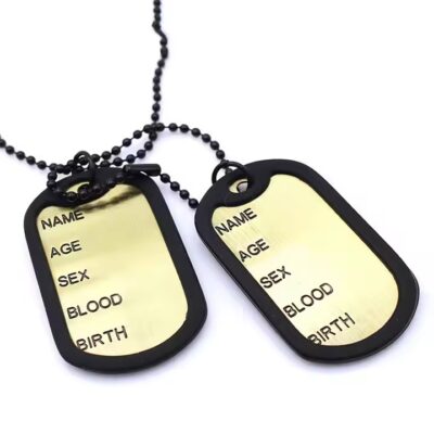 Blank Engraving Metal ID Tags with Hole or Chain
