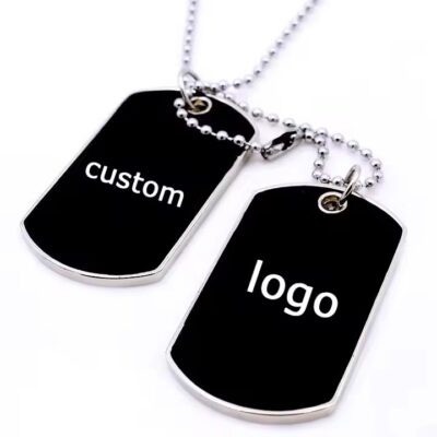 Blank Engraving Metal ID Tags with Hole or Chain