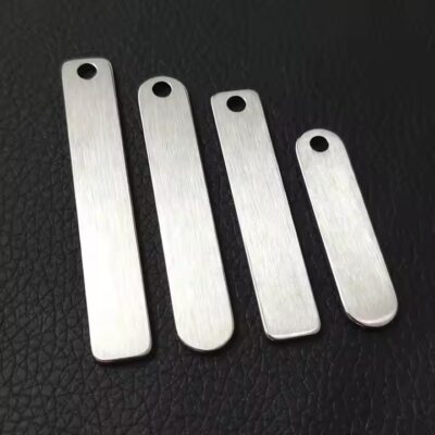 Blank Metal Tags with Holes for Custom Laser Engraving
