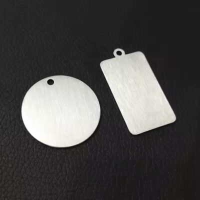 Blank Metal Tags with Holes for Custom Laser Engraving