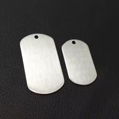 Blank Metal Tags with Holes for Custom Laser Engraving