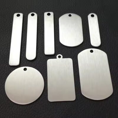 Blank Metal Tags with Holes for Custom Laser Engraving