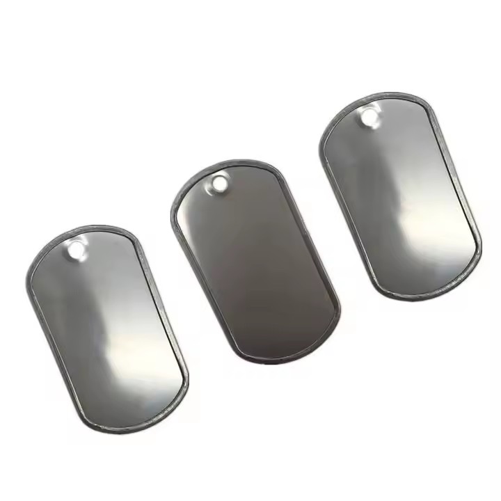 Blank Metal Pet ID Military Dog Tag