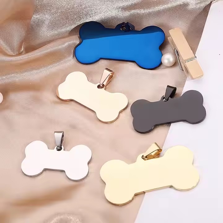 Blank Stainless Steel Pet ID Tag for Laser Engraving
