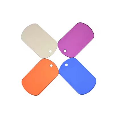 Blank Aluminum DIY Tag with Hole or Chain