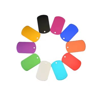 Blank Aluminum DIY Tag with Hole or Chain