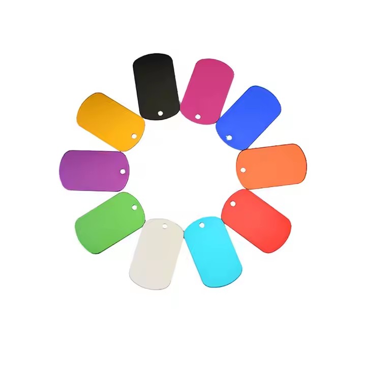 Blank Aluminum DIY Tag with Hole or Chain