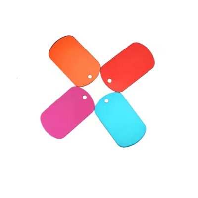 Blank Aluminum DIY Tag with Hole or Chain