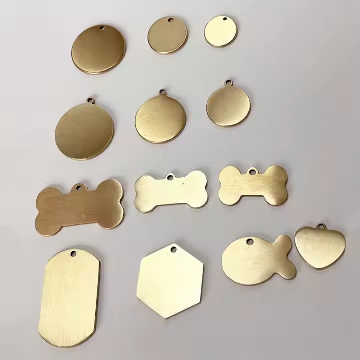 Blank Brass and Copper Pendant Tags for Custom Jewelry