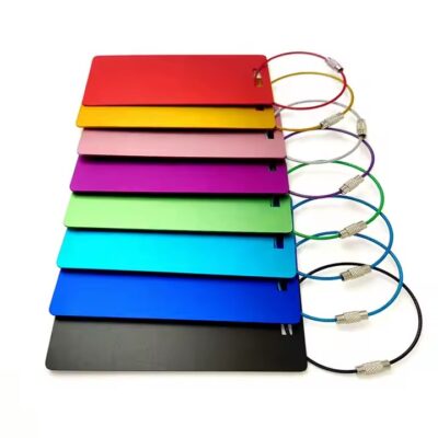 8-color blank anodized aluminum tags for engraving or labeling