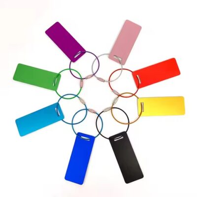 8-color blank anodized aluminum tags for engraving or labeling