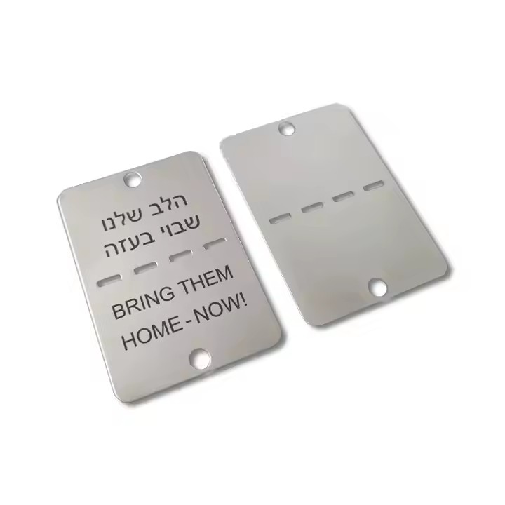 Wholesale blank stainless steel square pendant metal tags