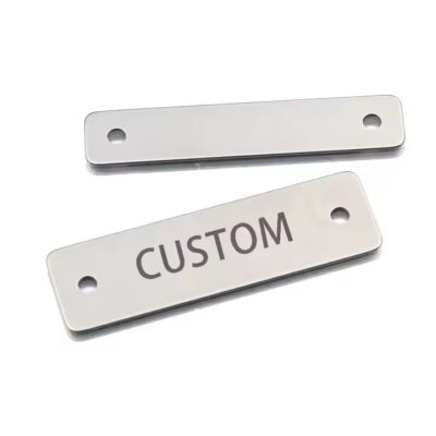 Rectangular Stainless Steel Blank Jewelry Tags for Bracelets