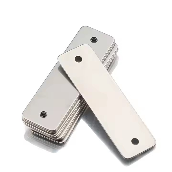 Rectangular Stainless Steel Blank Jewelry Tags for Bracelets