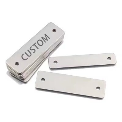 Rectangular Stainless Steel Blank Jewelry Tags for Bracelets