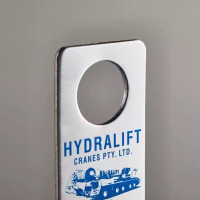Custom 2D Logo Industrial Metal Tags for Equipment Identification