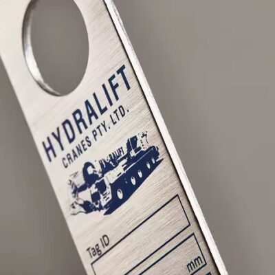 Custom 2D Logo Industrial Metal Tags for Equipment Identification
