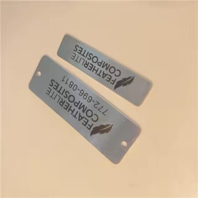 Custom Brushed Stainless Steel Laser Engraved Tags