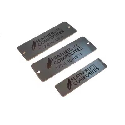 Custom Brushed Stainless Steel Laser Engraved Tags