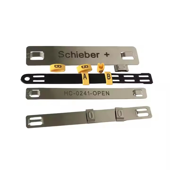 Uncoated 316 stainless steel metal cable tags for wire marking