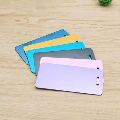 Custom blank aluminum luggage tag for travel bags