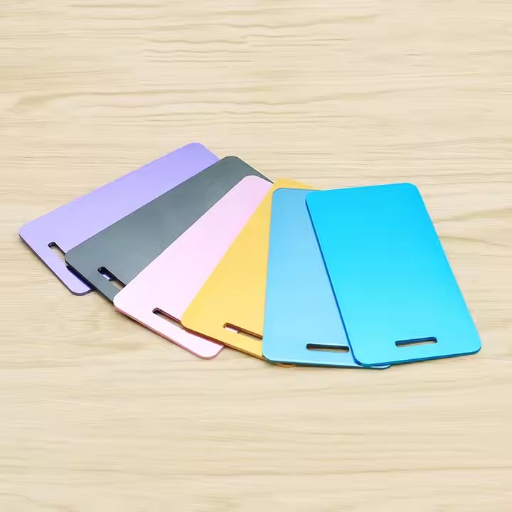 Custom blank aluminum luggage tag for travel bags