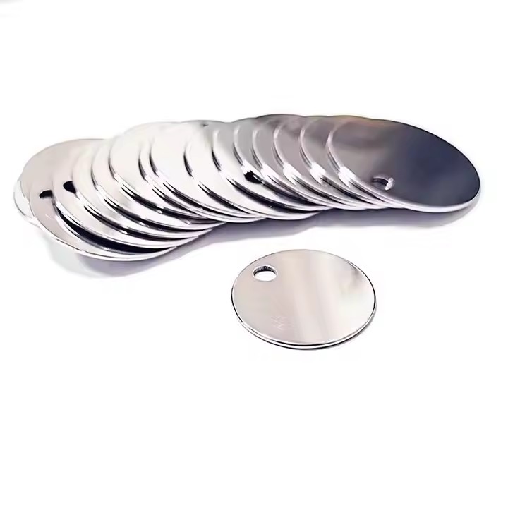 Blank Round Metal Tags for Engraving and Industrial Identification