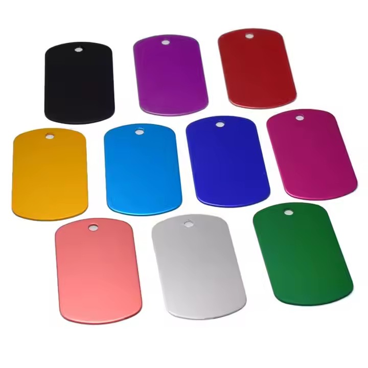 Factory Direct Blank Anodized Aluminum Dog Tags