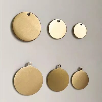 Custom Precision Engraved Brass Tags with Mounting Holes